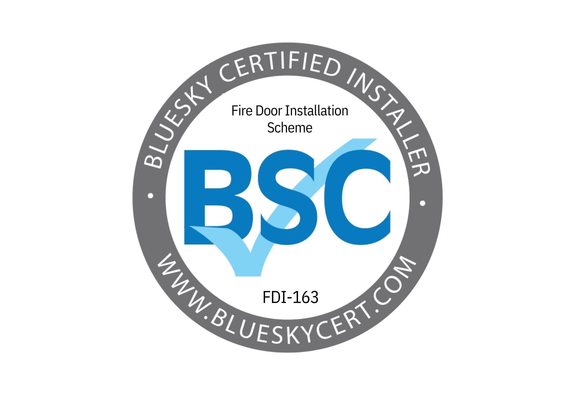Bluesky Certified Installer – Fire Door Installation Scheme FDI-163