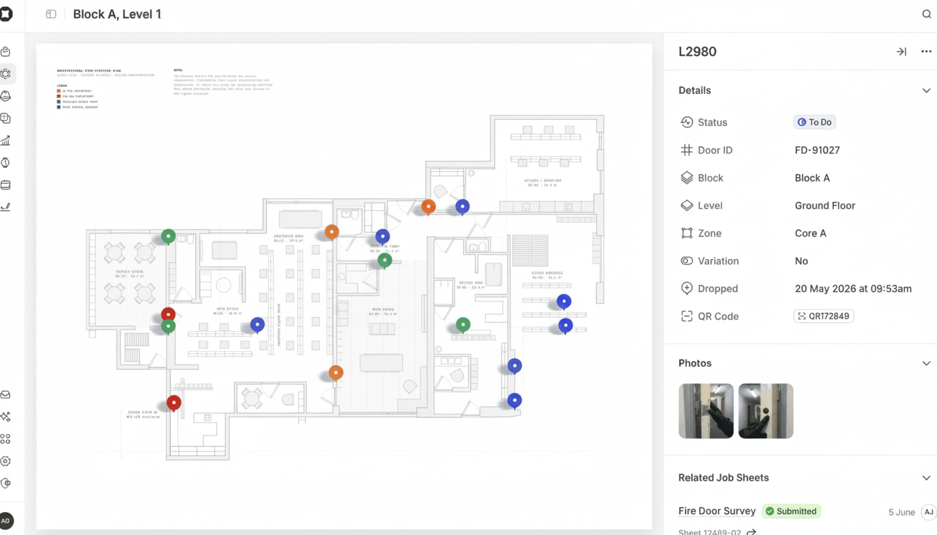 Onetrace cloud-based passive fire protection management application